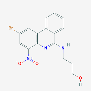 3-[(2-Bromo-4-nitrophenanthridin-6-yl)amino]propan-1-ol