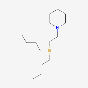 1-{2-[Dibutyl(methyl)silyl]ethyl}piperidine