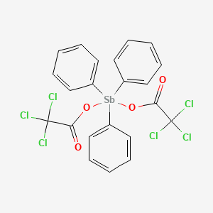 molecular formula C22H15Cl6O4Sb B15475336 [Triphenyl-(2,2,2-trichloroacetyl)oxy-lambda5-stibanyl] 2,2,2-trichloroacetate CAS No. 36971-69-4