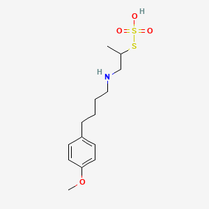 molecular formula C14H23NO4S2 B15475366 S-(2-((4-(p-Methoxyphenyl)butyl)amino)ethyl-1-methyl) hydrogen thiosulfate CAS No. 38914-75-9