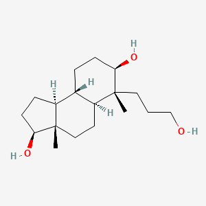 (3s,3As,5as,6r,7r,9ar,9bs)-6-(3-hydroxypropyl)-3a,6-dimethyldodecahydro-1h-cyclopenta[a]naphthalene-3,7-diol