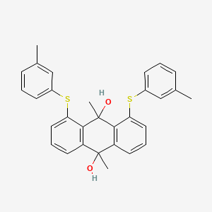 molecular formula C30H28O2S2 B15475424 9,10-Dimethyl-1,8-bis[(3-methylphenyl)sulfanyl]anthracene-9,10-diol CAS No. 41134-82-1