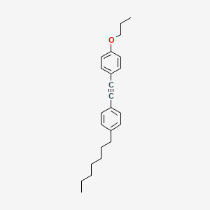 molecular formula C24H30O B15475599 1-Heptyl-4-[(4-propoxyphenyl)ethynyl]benzene CAS No. 34296-42-9