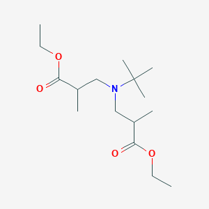 molecular formula C16H31NO4 B15476187 Diethyl 2,2'-[(tert-butylazanediyl)bis(methylene)]dipropanoate CAS No. 37489-10-4