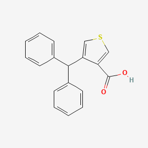 molecular formula C18H14O2S B15476251 4-Benzhydrylthiophene-3-carboxylic acid CAS No. 36540-51-9