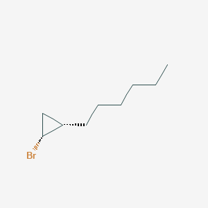 molecular formula C9H17Br B15476294 (1R,2S)-1-Bromo-2-hexylcyclopropane CAS No. 34780-90-0