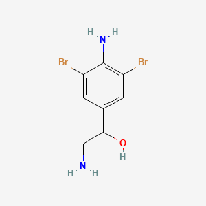 molecular formula C8H10Br2N2O B15476346 4-Amino-alpha-(aminomethyl)-3,5-dibromobenzenemethanol CAS No. 38339-26-3