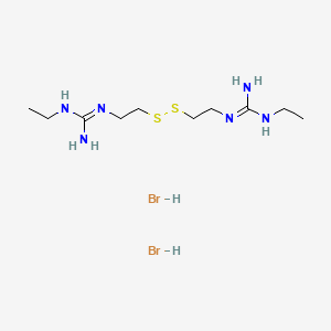 molecular formula C10H26Br2N6S2 B15476352 Guanidine, N,N'''-(dithiodi-2,1-ethanediyl)bis(N'-ethyl-, dihydrobromide CAS No. 37914-90-2