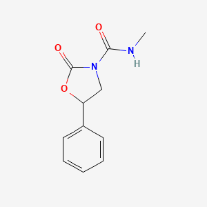 molecular formula C11H12N2O3 B15476370 N-Methyl-2-oxo-5-phenyl-3-oxazolidinecarboxamide CAS No. 34724-92-0