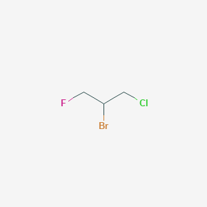 molecular formula C3H5BrClF B15476375 2-Bromo-1-chloro-3-fluoropropane CAS No. 32753-89-2