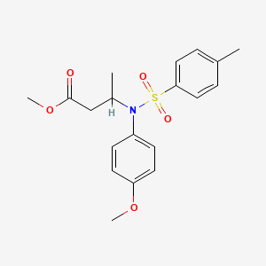 molecular formula C19H23NO5S B15476377 Methyl 3-{(4-methoxyphenyl)[(4-methylphenyl)sulfonyl]amino}butanoate CAS No. 34129-47-0