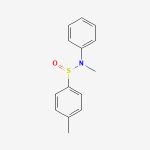 molecular formula C14H15NOS B15476391 N,4-Dimethyl-N-phenylbenzene-1-sulfinamide CAS No. 33692-24-9