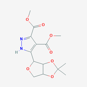 dimethyl 5-(2,2-dimethyl-3a,4,6,6a-tetrahydrofuro[3,4-d][1,3]dioxol-4-yl)-1H-pyrazole-3,4-dicarboxylate