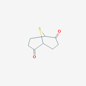 molecular formula C8H10O2S B15476408 9-Thiabicyclo[3.3.1]nonane-2,6-dione CAS No. 37918-35-7