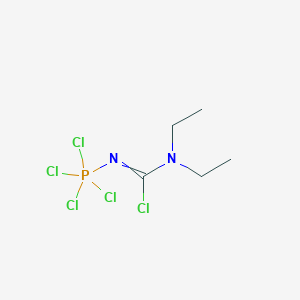 N,N-diethyl-N'-(tetrachloro-lambda5-phosphanyl)carbamimidoyl chloride