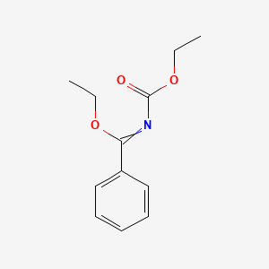 molecular formula C12H15NO3 B15476504 Ethyl N-(ethoxycarbonyl)benzenecarboximidate CAS No. 33243-90-2