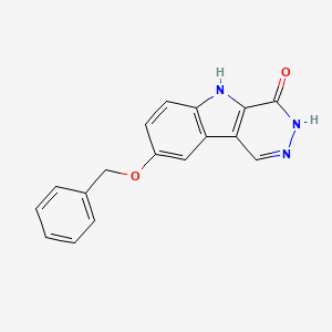 3,5-Dihydro-8-(phenylmethoxy)-4H-pyridazino(4,5-b)indol-4-one