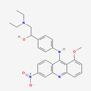 alpha-((Diethylamino)methyl)-p-((1-methoxy-6-nitro-9-acridinyl)amino)benzyl alcohol