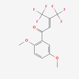 1-(2,5-Dimethoxyphenyl)-4,4,4-trifluoro-3-(trifluoromethyl)but-2-en-1-one