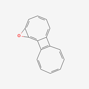 molecular formula C16H10O B15476712 12-oxatetracyclo[8.7.0.02,9.011,13]heptadeca-1(17),2(9),3,5,7,10,13,15-octaene CAS No. 33719-79-8