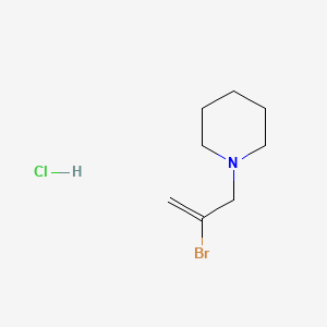 molecular formula C8H15BrClN B15476746 Piperidine, 1-(2-bromoallyl)-, hydrochloride CAS No. 38392-45-9