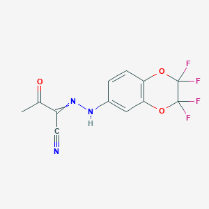 3-Oxo-2-[2-(2,2,3,3-tetrafluoro-2,3-dihydro-1,4-benzodioxin-6-yl)hydrazinylidene]butanenitrile