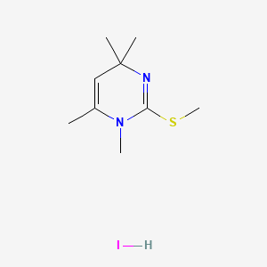 2-Methylthio-3,4,6,6-tetramethyl-3,6-dihydropyrimidine hydriodide