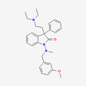 3-(2-(Diethylamino)ethyl)-1-((m-methoxybenzyl)methylamino)-3-phenyl-2-indolinone