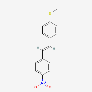 molecular formula C15H13NO2S B15477129 1-[(E)-2-(4-methylsulfanylphenyl)ethenyl]-4-nitrobenzene CAS No. 35717-61-4