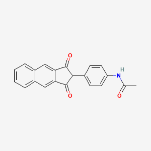 N-[4-(1,3-Dioxo-2,3-dihydro-1H-cyclopenta[b]naphthalen-2-yl)phenyl]acetamide