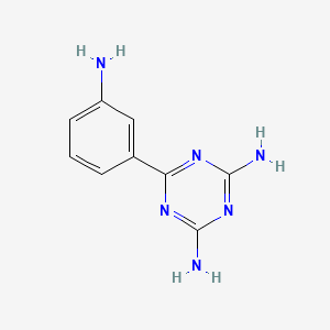 molecular formula C9H10N6 B15477214 6-(3-Aminophenyl)-1,3,5-triazine-2,4-diamine CAS No. 34095-30-2