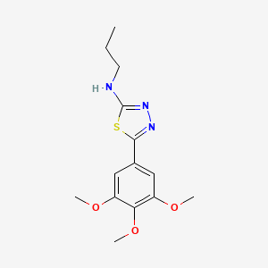 molecular formula C14H19N3O3S B15477272 N-Propyl-5-(3,4,5-trimethoxyphenyl)-1,3,4-thiadiazol-2-amine CAS No. 35313-96-3