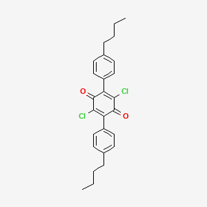 molecular formula C26H26Cl2O2 B15477279 2,5-Bis(4-butylphenyl)-3,6-dichlorocyclohexa-2,5-diene-1,4-dione CAS No. 28293-36-9