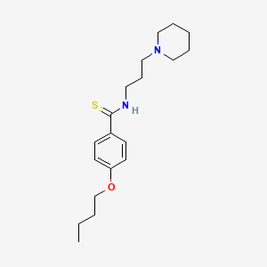 Benzamide, p-butoxy-N-(3-piperidinopropyl)thio-