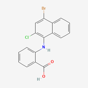 Benzoic acid, 2-((4-bromo-2-chloro-1-naphthalenyl)amino)-