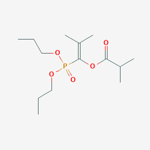 1-(Dipropoxyphosphoryl)-2-methylprop-1-en-1-yl 2-methylpropanoate