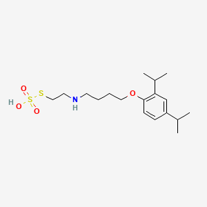 Ethanethiol, 2-((4-(2,4-diisopropylphenoxy)butyl)amino)-, hydrogen sulfate (ester)