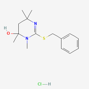 2-Benzylthio-3,4,6,6-tetramethyl-3,4,5,6-tetrahydro-4-pyrimidinol hydrochloride