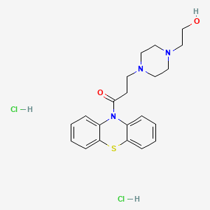 1-Propanone, 3-(4-(2-hydroxyethyl)piperazinyl)-1-(phenothiazin-10-yl)-, dihydrochloride