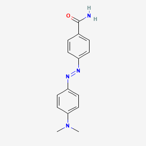 molecular formula C15H16N4O B15477562 Benzamide, 4-[[4-(dimethylamino)phenyl]azo]- CAS No. 39138-45-9