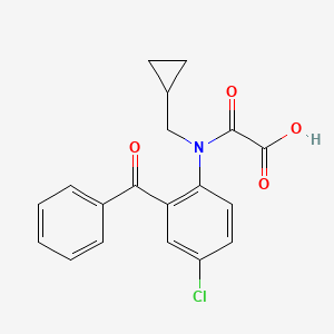 [(2-Benzoyl-4-chlorophenyl)(cyclopropylmethyl)amino](oxo)acetic acid