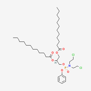 [3-[Bis(2-chloroethyl)amino-phenoxyphosphoryl]oxy-2-dodecanoyloxypropyl] dodecanoate