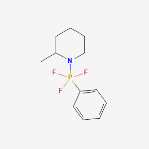 2-Methyl-1-[trifluoro(phenyl)-lambda~5~-phosphanyl]piperidine