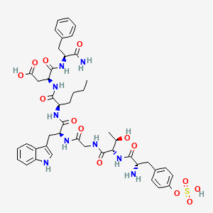 molecular formula C45H57N9O14S B15478274 Caerulein(4-10), nle(8)- CAS No. 25613-79-0