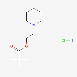 molecular formula C12H24ClNO2 B15478278 Pivalic acid, 2-piperidinoethyl ester, hydrochloride CAS No. 24589-60-4