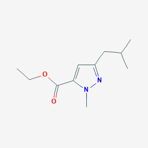 molecular formula C11H18N2O2 B154783 2-甲基-5-(2-甲基丙基)吡唑-3-羧酸乙酯 CAS No. 133261-09-3