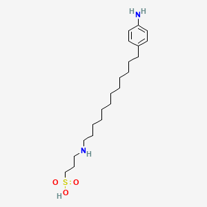 3-{[12-(4-Aminophenyl)dodecyl]amino}propane-1-sulfonic acid