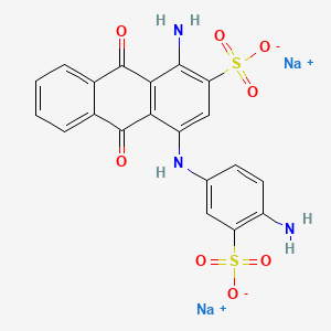 1-Amino-4-(4-amino-3-sulphoanilino)-9,10-dihydro-9,10-dioxoanthracene-2-sulphonic acid, sodium salt