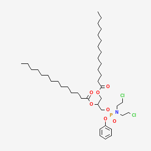 [3-[Bis(2-chloroethyl)amino-phenoxyphosphoryl]oxy-2-tetradecanoyloxypropyl] tetradecanoate