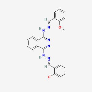 1-N,4-N-bis[(2-methoxyphenyl)methylideneamino]phthalazine-1,4-diamine